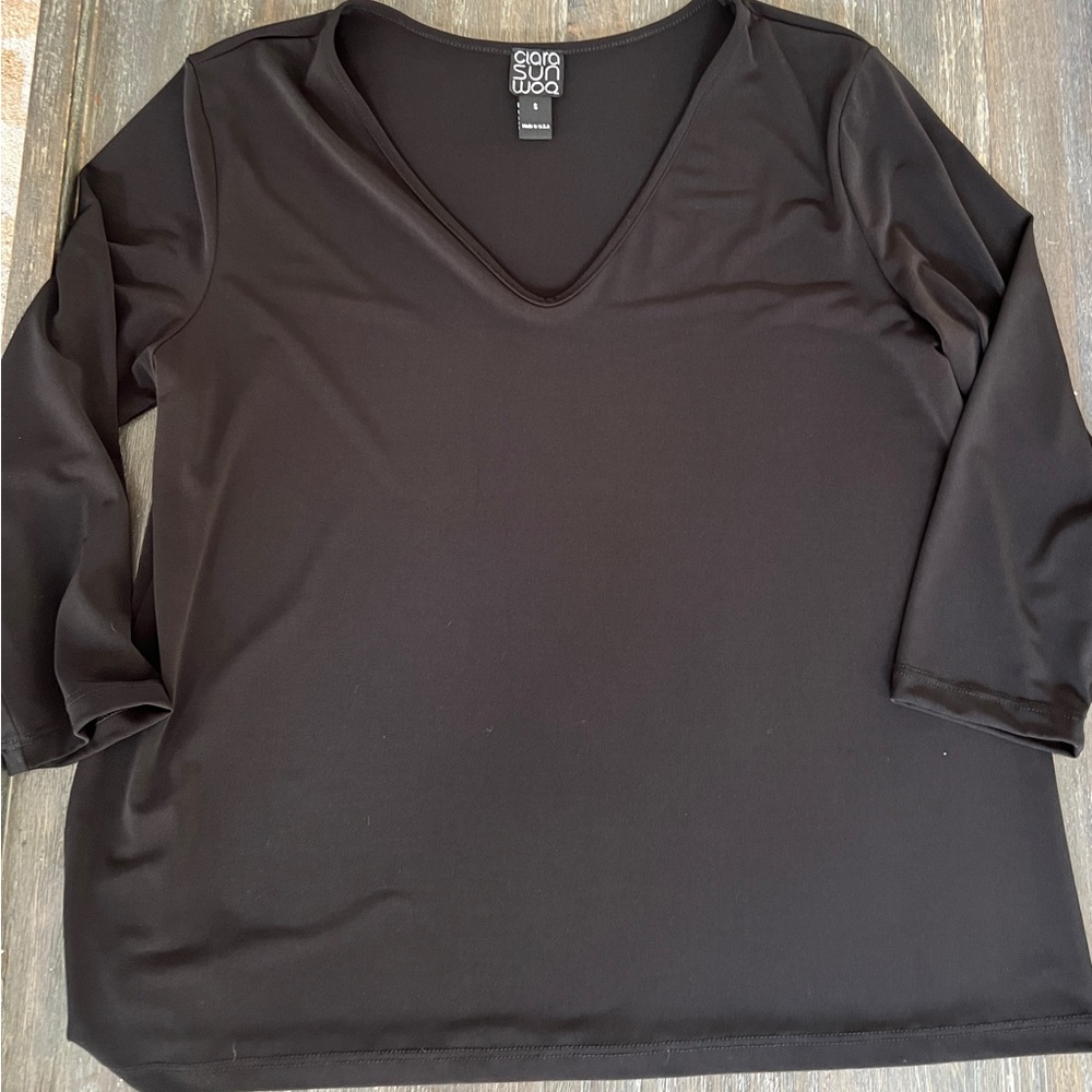 Clara sun woo sz small , classic long sleeve knit top